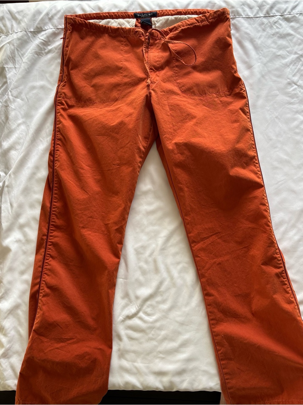 Abercrombie & Fitch Orange Drawstring Shorts